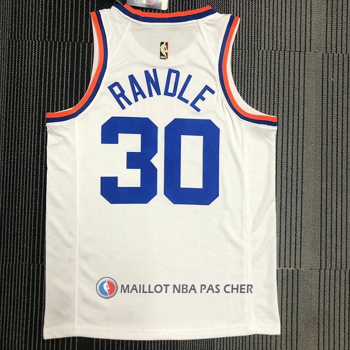 Maillot New York Knicks Julius Randle NO 30 75th Anniversary Blanc